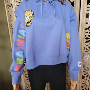Simpsons Blue 'Brainiac' Hoodie Size Chest 50” Length 20” Arms 22”